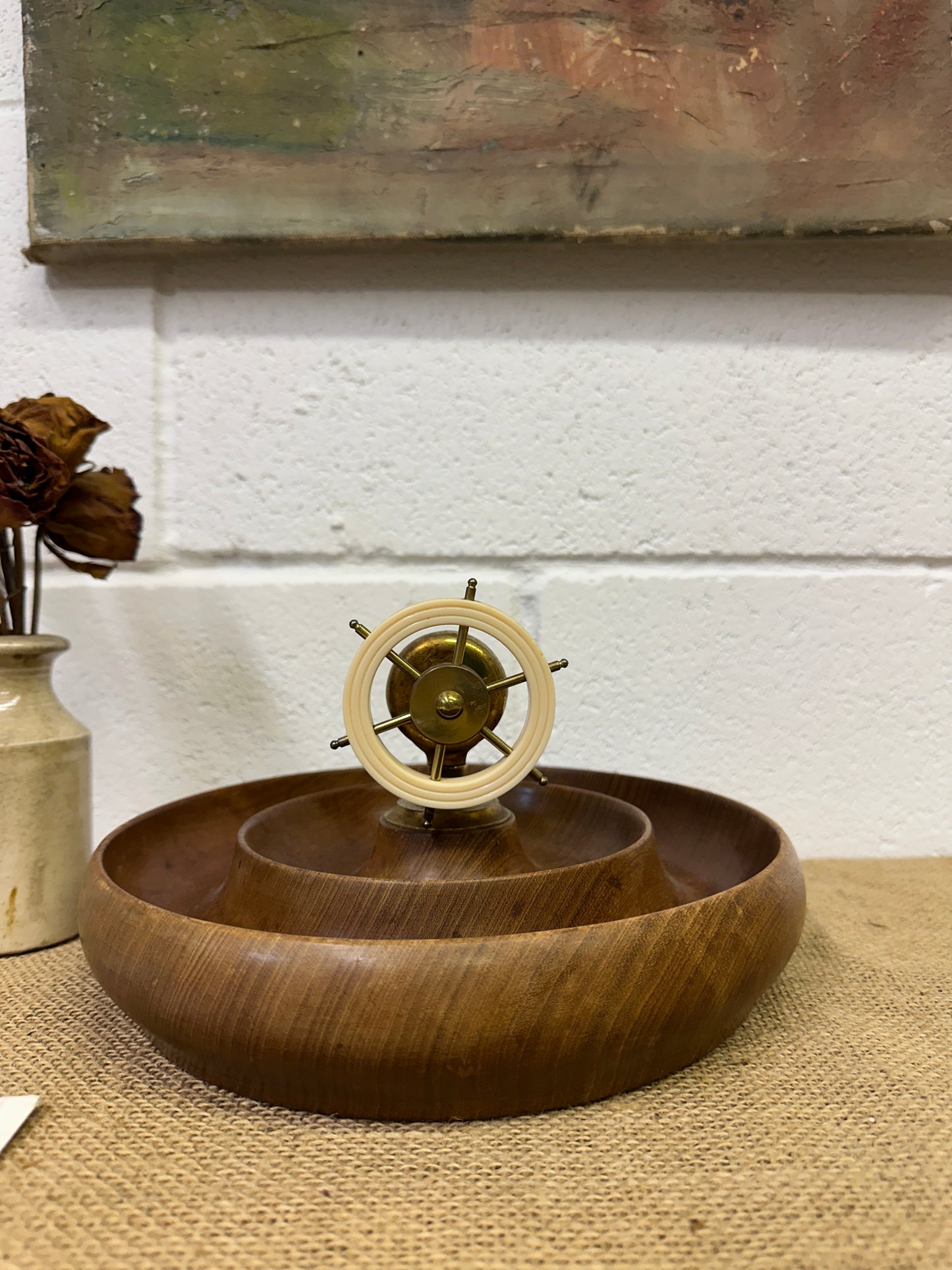 Ships Wheel Brass Nut Cracker - The Blind Mole