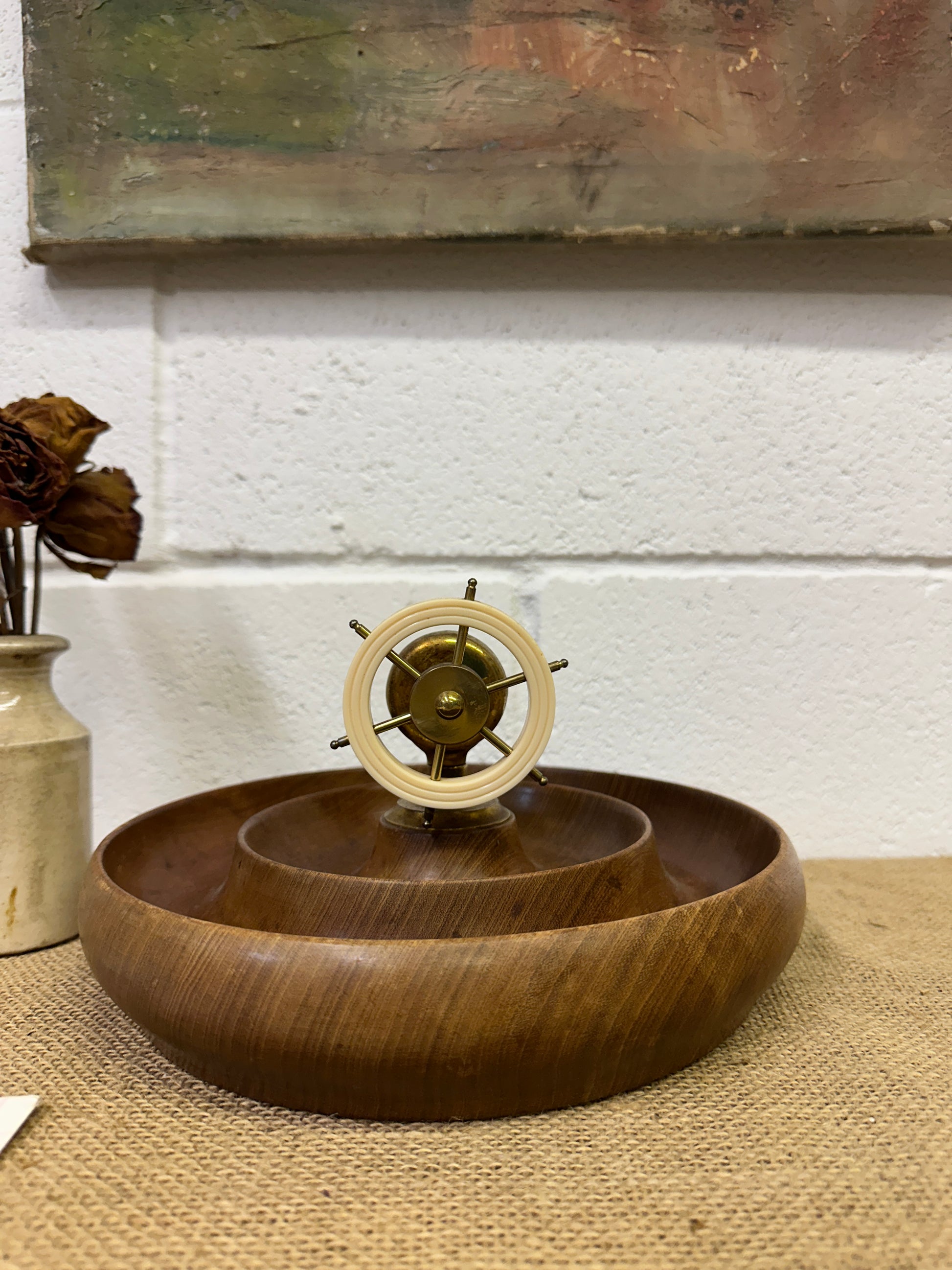 Ships Wheel Brass Nut Cracker - The Blind Mole