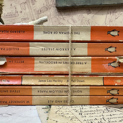 Orange Vintage Penguin Book Stacks