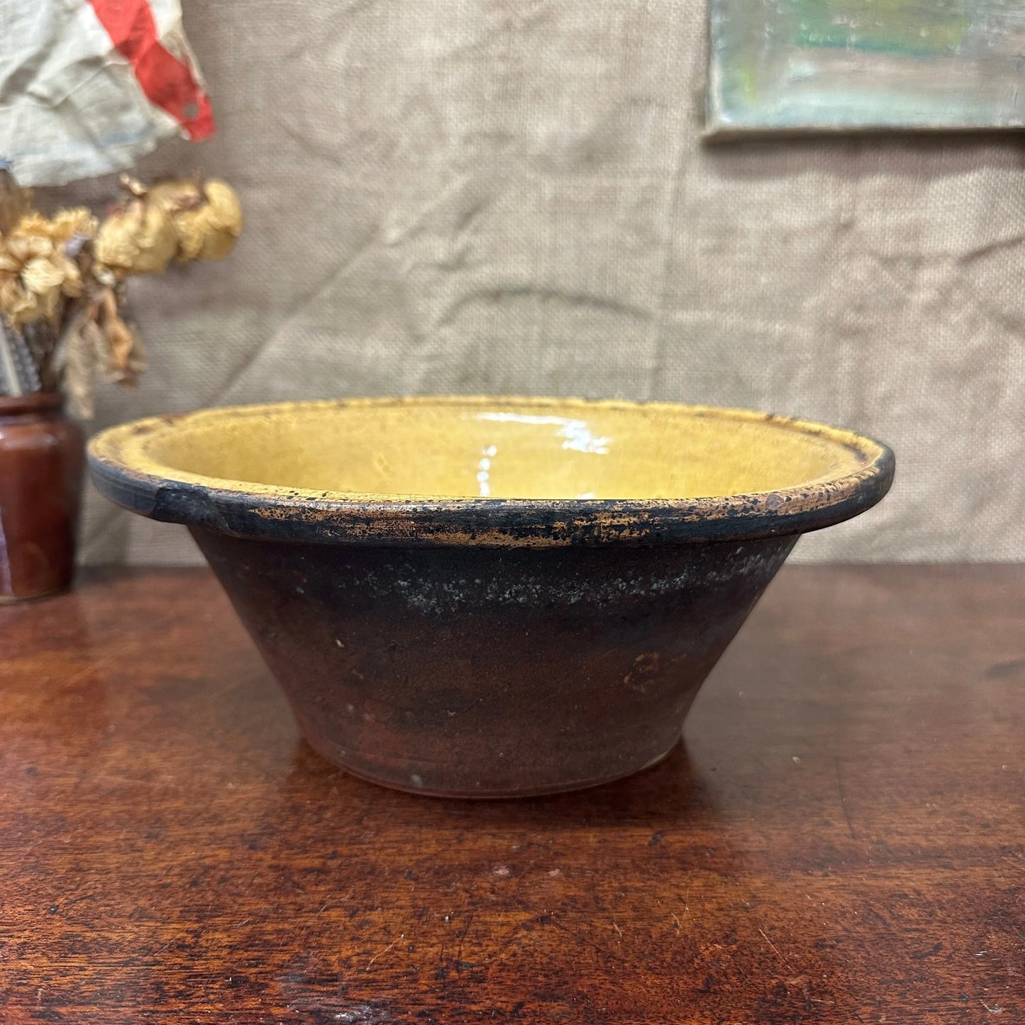 Antique Glazed Diary Pancheon Bowl The Blind Mole