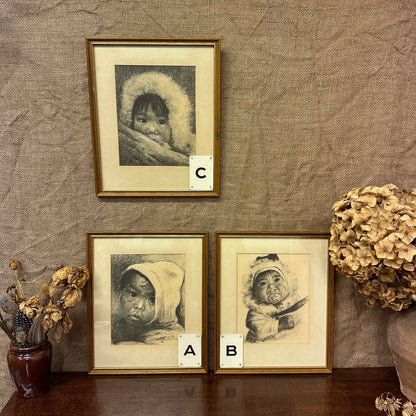 Graphite Art Prints Gabriel Gely Inuit Portraits The Blind Mole