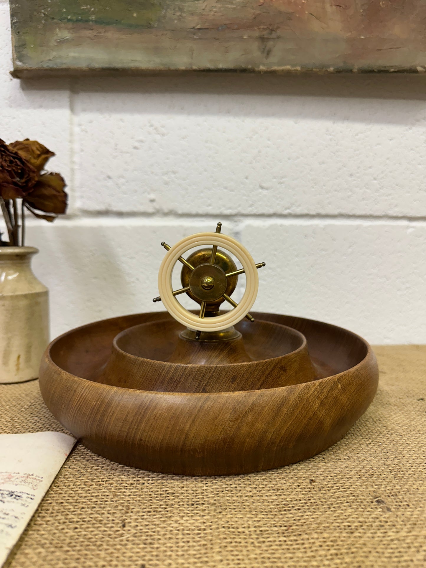 Ships Wheel Brass Nut Cracker - The Blind Mole