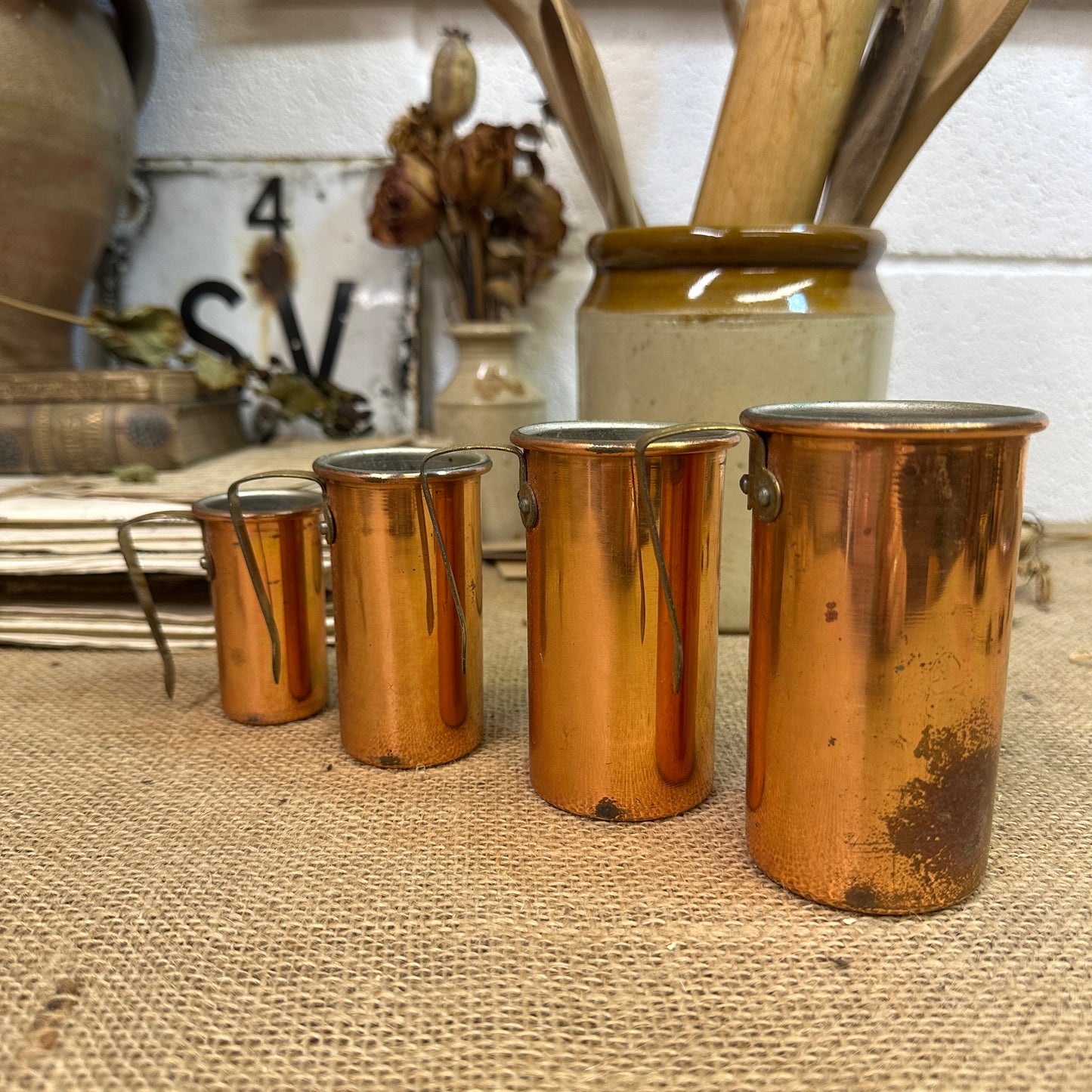 Copper Stacking Measuring Cups - The Blind Mole