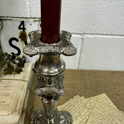 Square Silver Plated Candlestick
