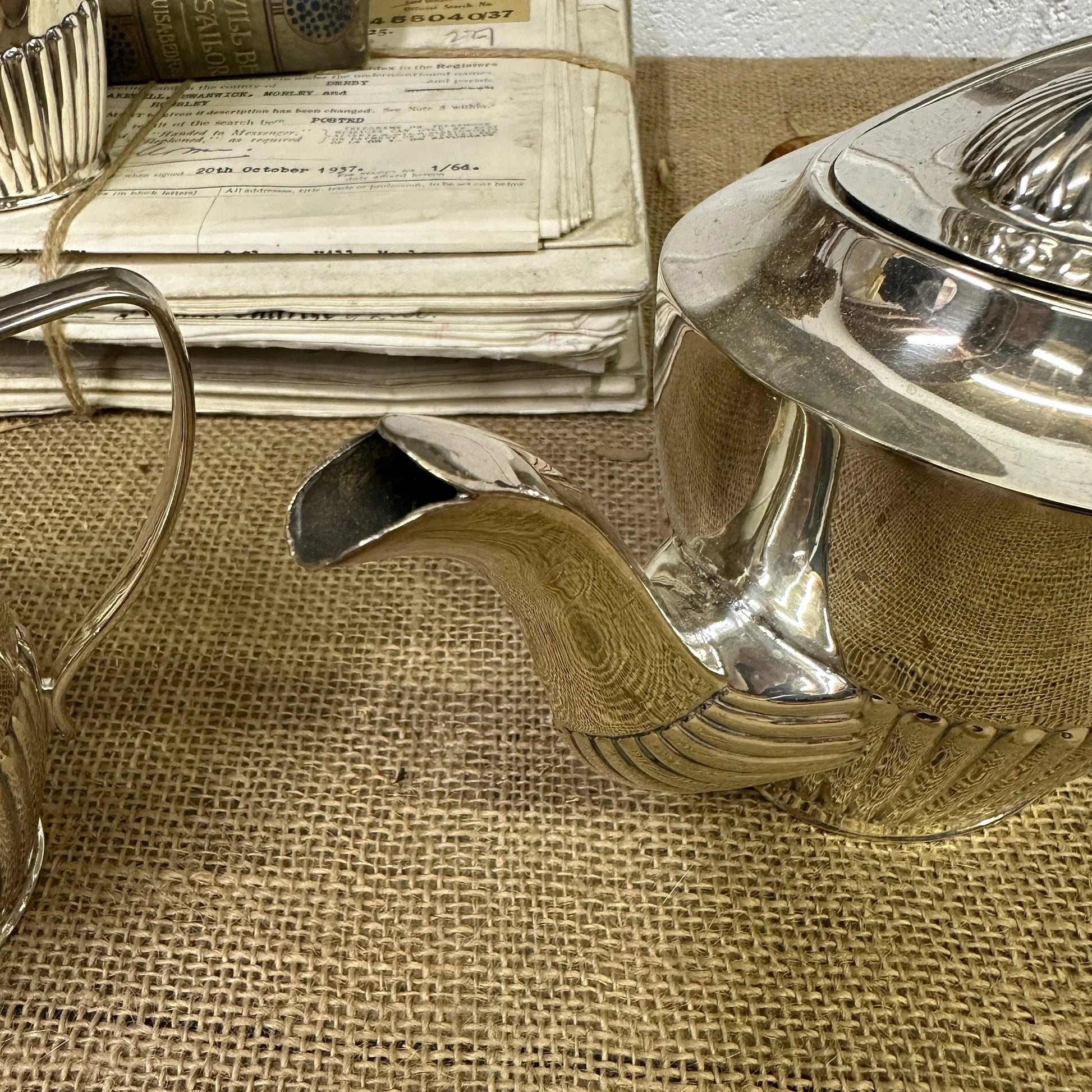 Queen Anne Style Victorian EPNS Tea-set - The Blind Mole