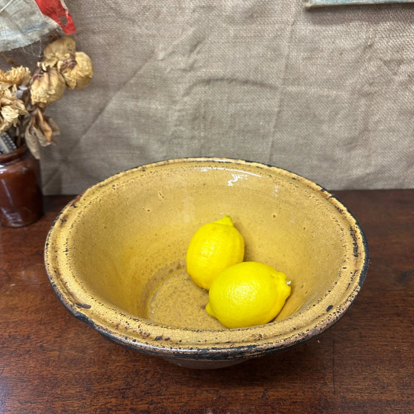 Antique Glazed Diary Pancheon Bowl The Blind Mole