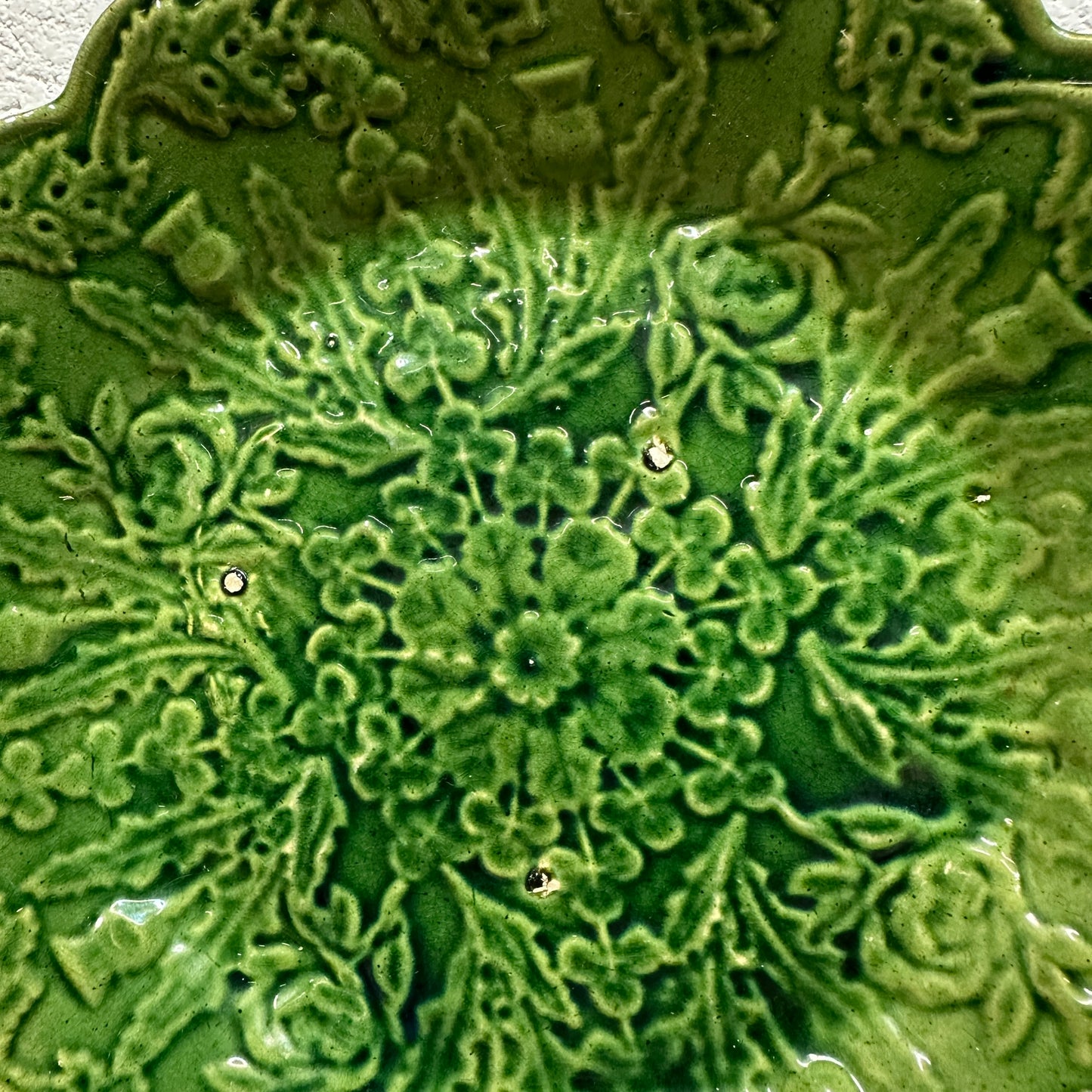 Victorian Majolica Ware Spring Green Plate