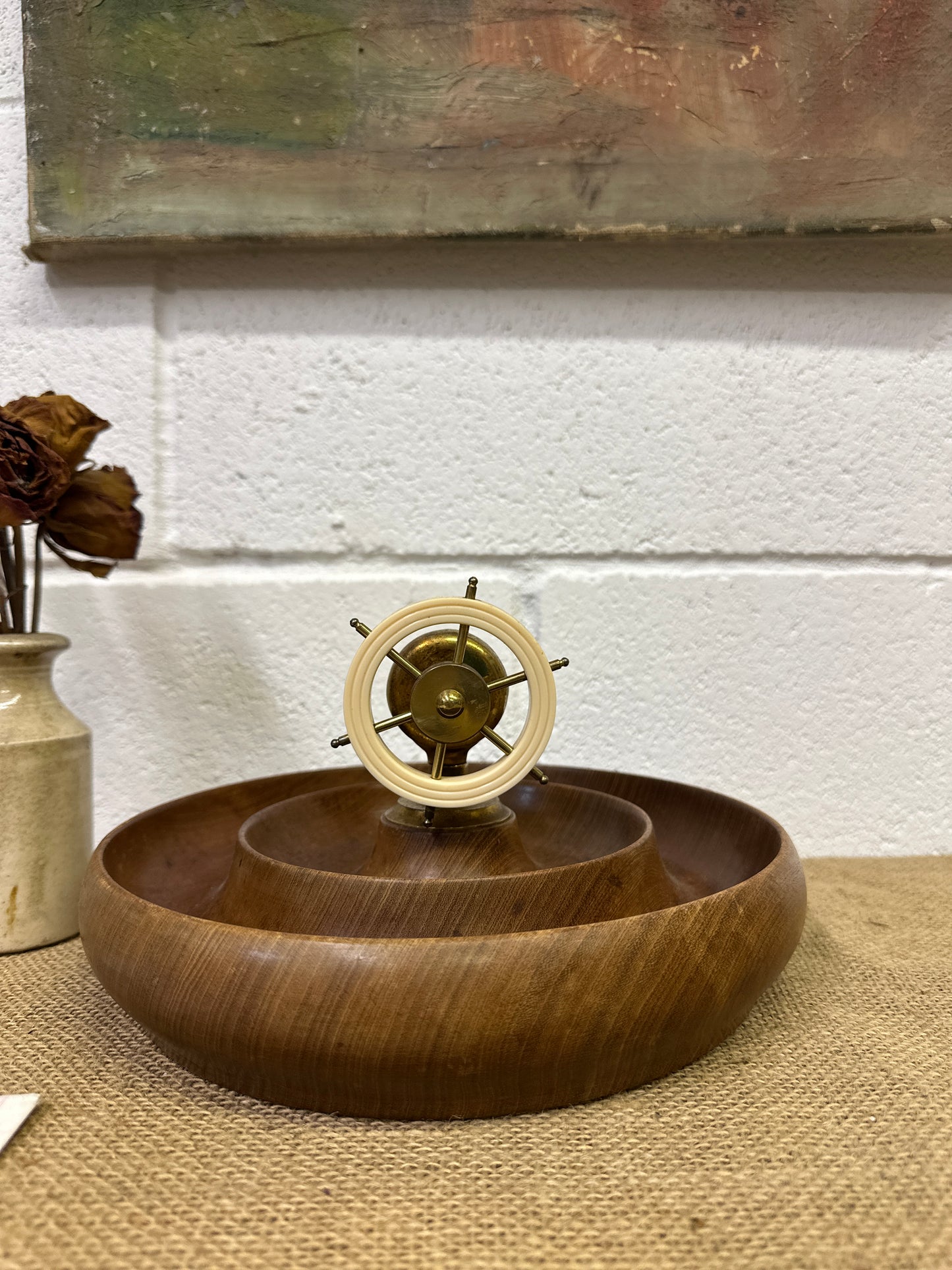 Ships Wheel Brass Nut Cracker - The Blind Mole