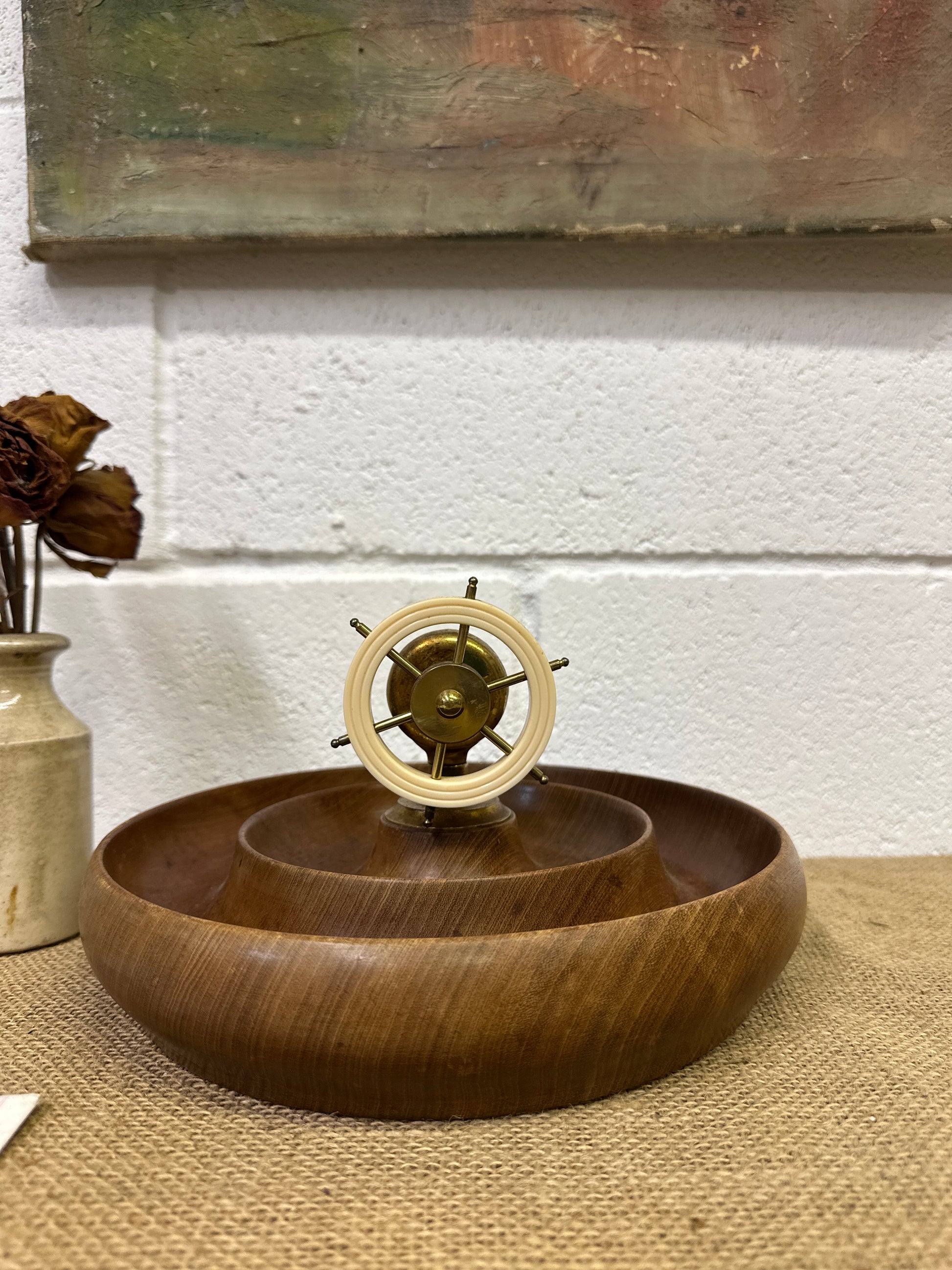 Ships Wheel Brass Nut Cracker - The Blind Mole