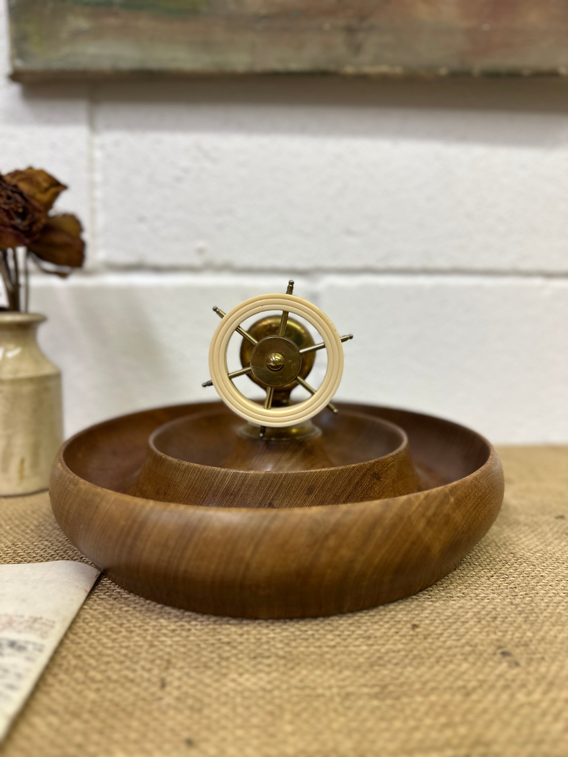 Ships Wheel Brass Nut Cracker - The Blind Mole