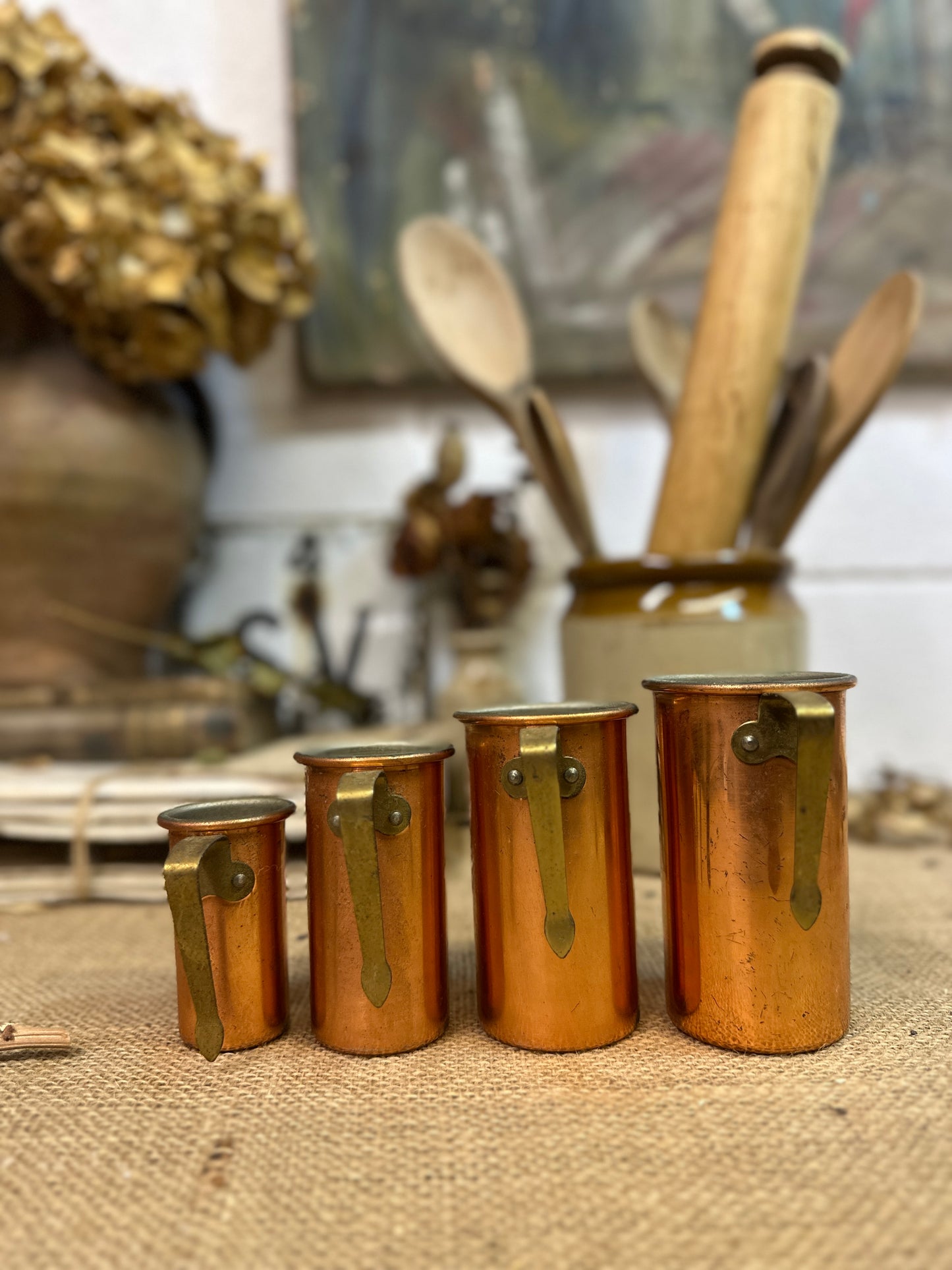 Copper Stacking Measuring Cups - The Blind Mole