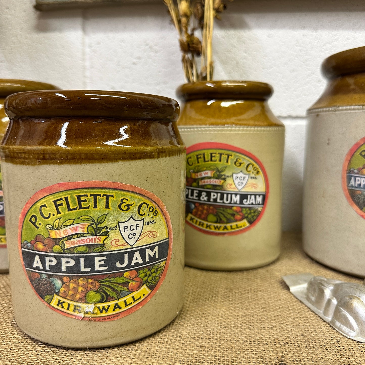 Large Stoneware Utensils Pot, Vase Labelled - The Blind Mole