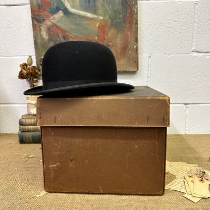 Antique Black Bowler Hat Battersby Co - The Blind Mole