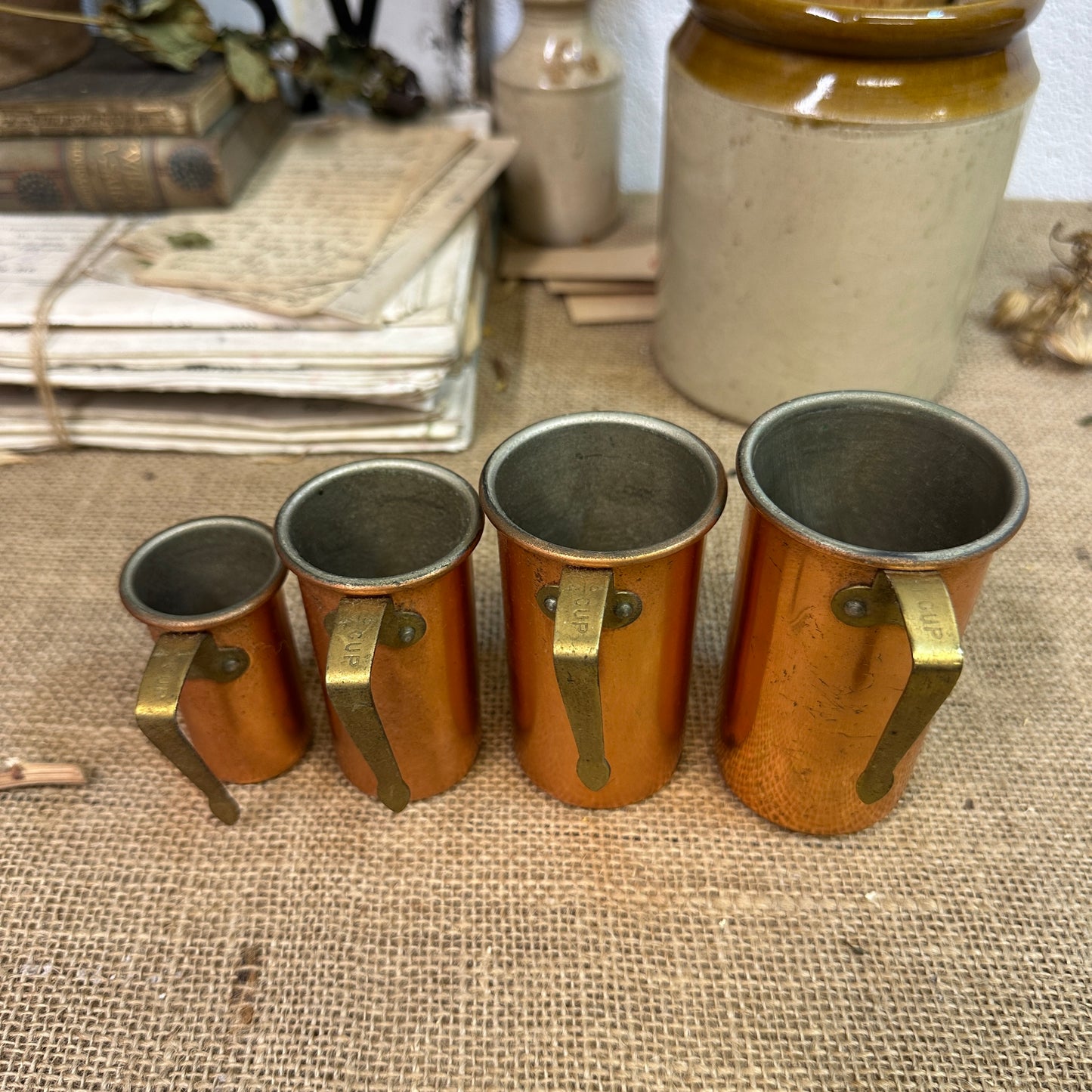 Copper Stacking Measuring Cups - The Blind Mole