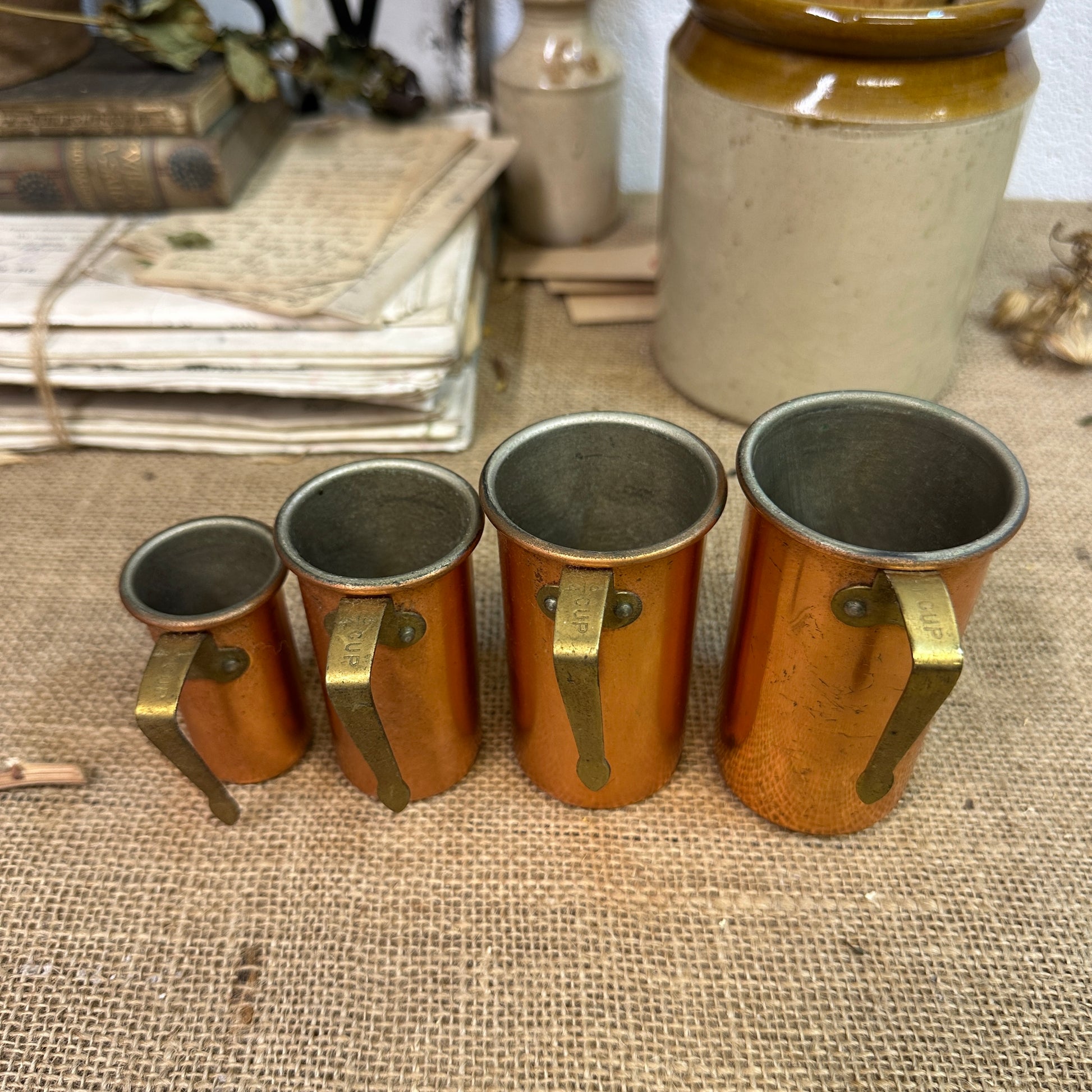 Copper Stacking Measuring Cups - The Blind Mole