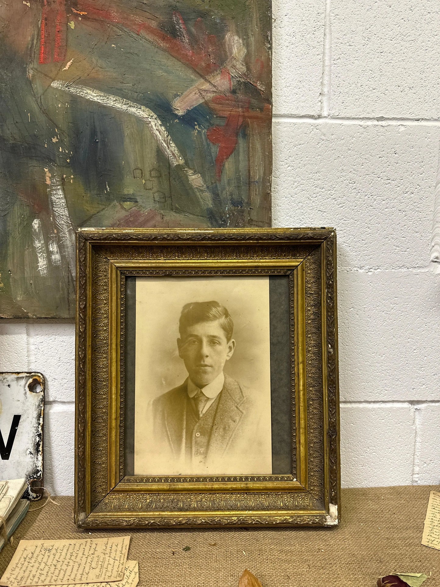 Gesso Framed Victorian Portrait - The Blind Mole