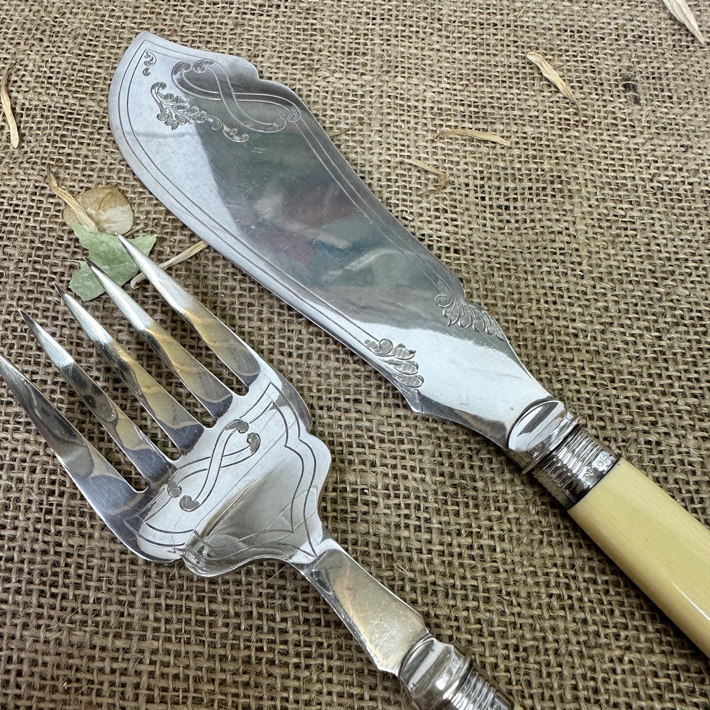 Salomon Fish Serving Set Silver Collars - The Blind Mole