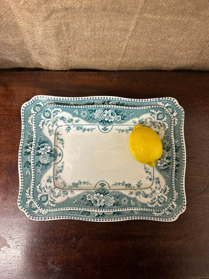 Early Victorian Blue Platters Pair The Blind Mole