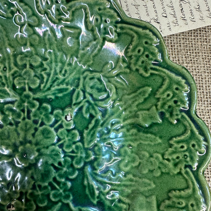 Victorian Majolica Ware Spring Green Plate