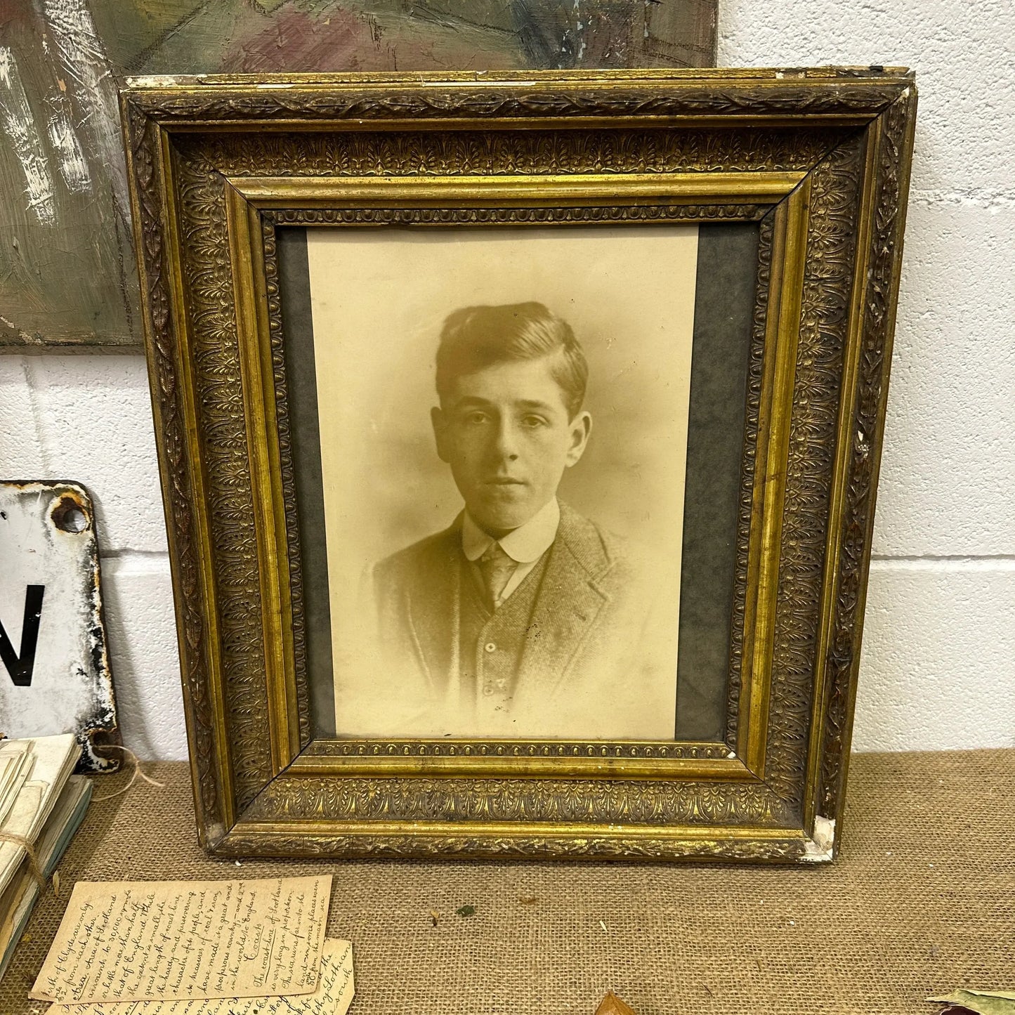 Gesso Framed Victorian Portrait - The Blind Mole