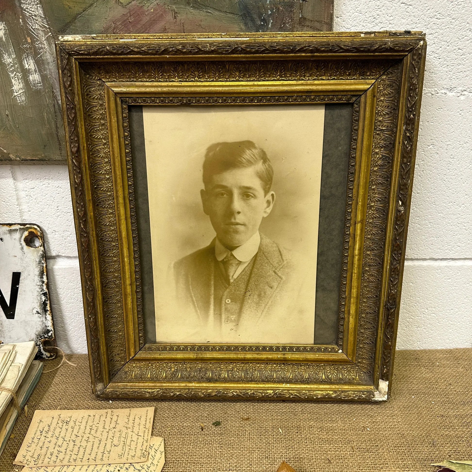 Gesso Framed Victorian Portrait - The Blind Mole