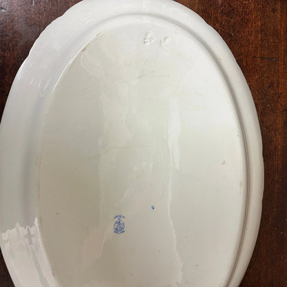 Pair of Victorian Serving Meat Platters Transferware The Blind Mole