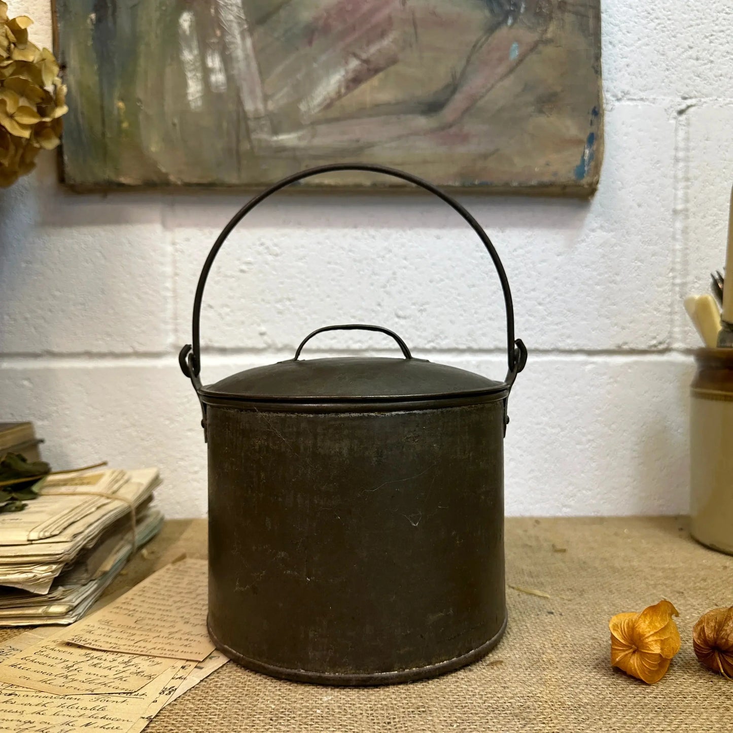 Antique Billy Can Berry Bucket - The Blind Mole