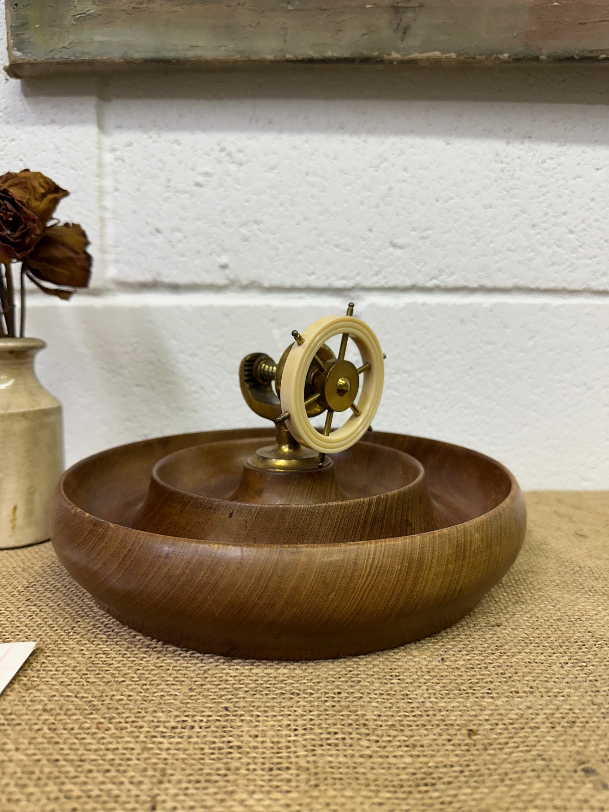 Ships Wheel Brass Nut Cracker - The Blind Mole