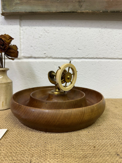 Ships Wheel Brass Nut Cracker - The Blind Mole