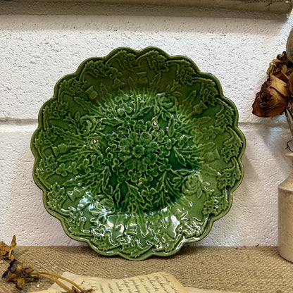 Victorian Majolica Ware Spring Green Plate
