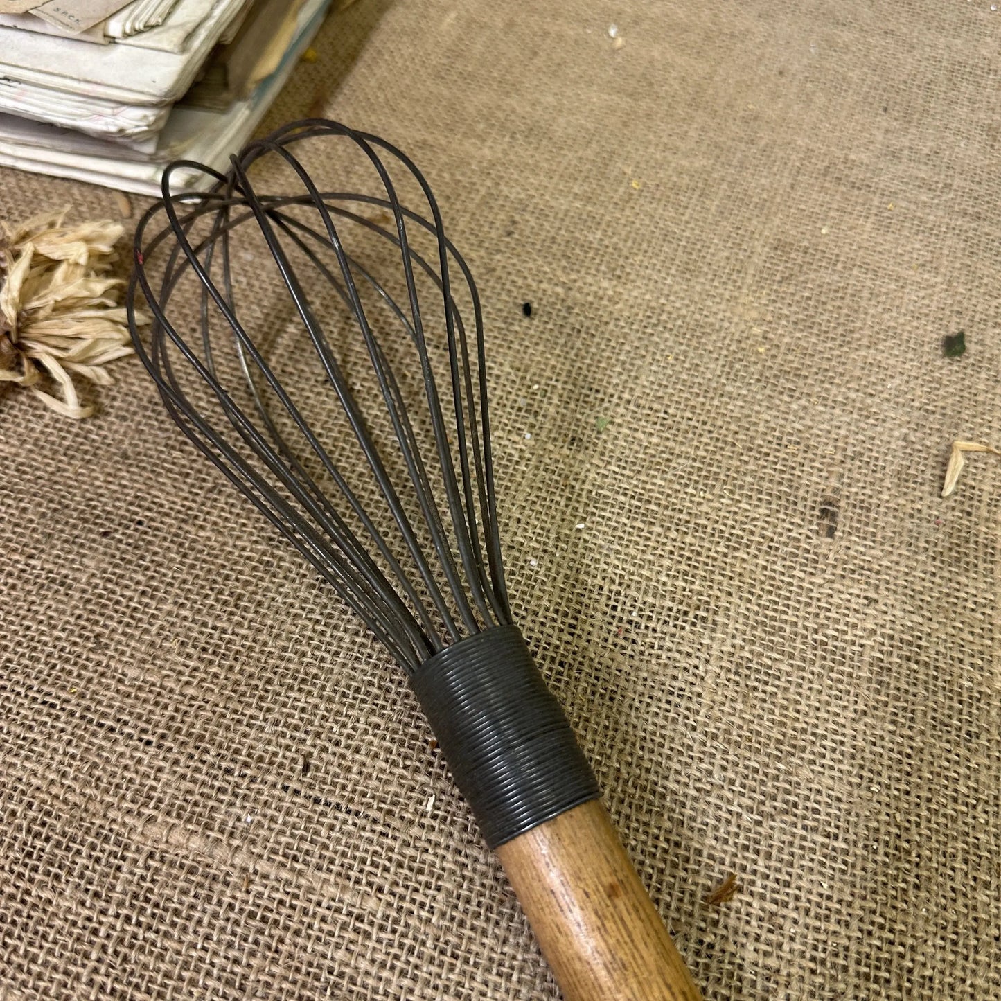 Large Antique French Balloon Whisk - The Blind Mole