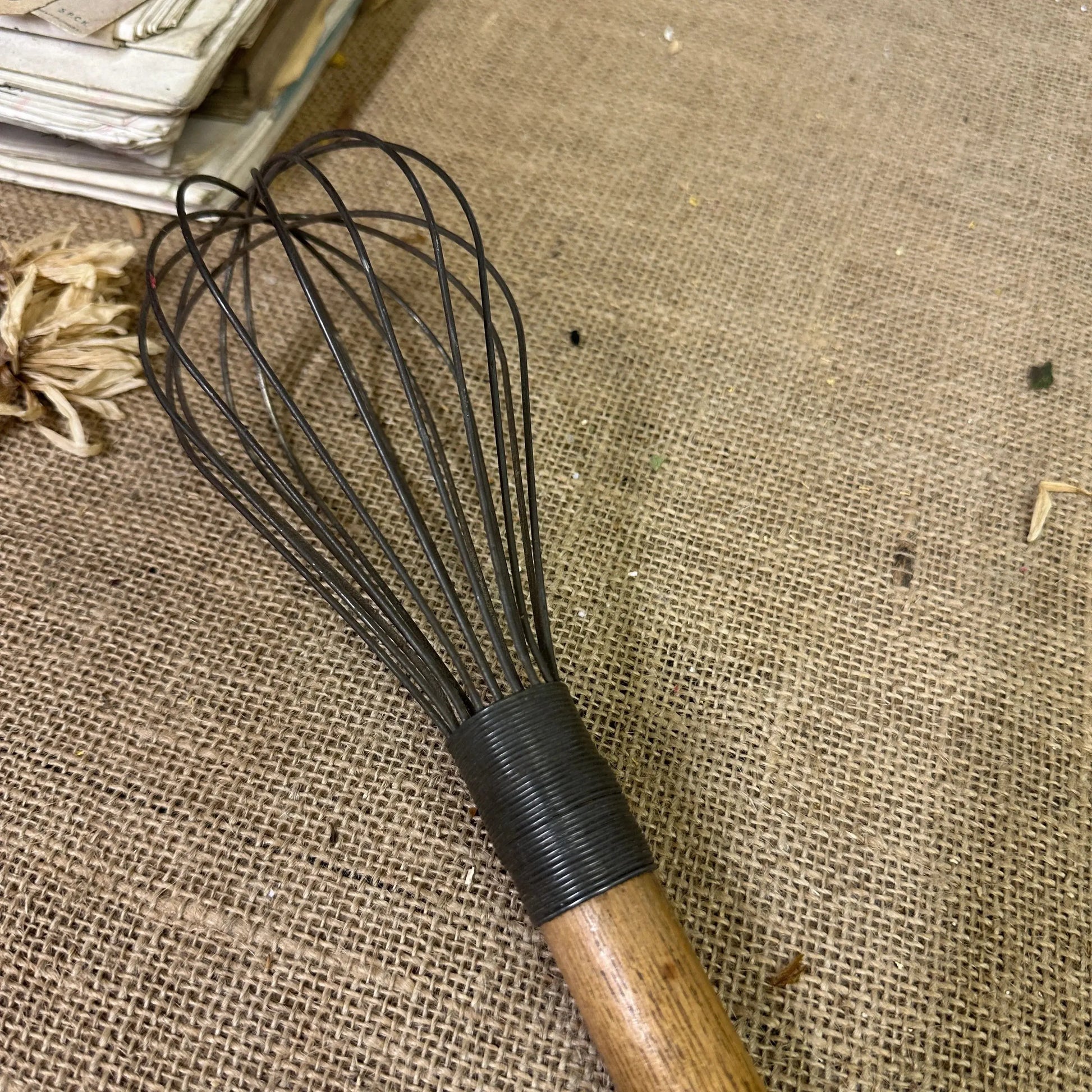 Large Antique French Balloon Whisk - The Blind Mole