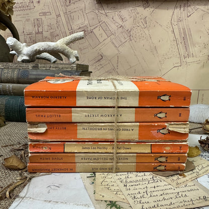 Orange Vintage Penguin Book Stacks