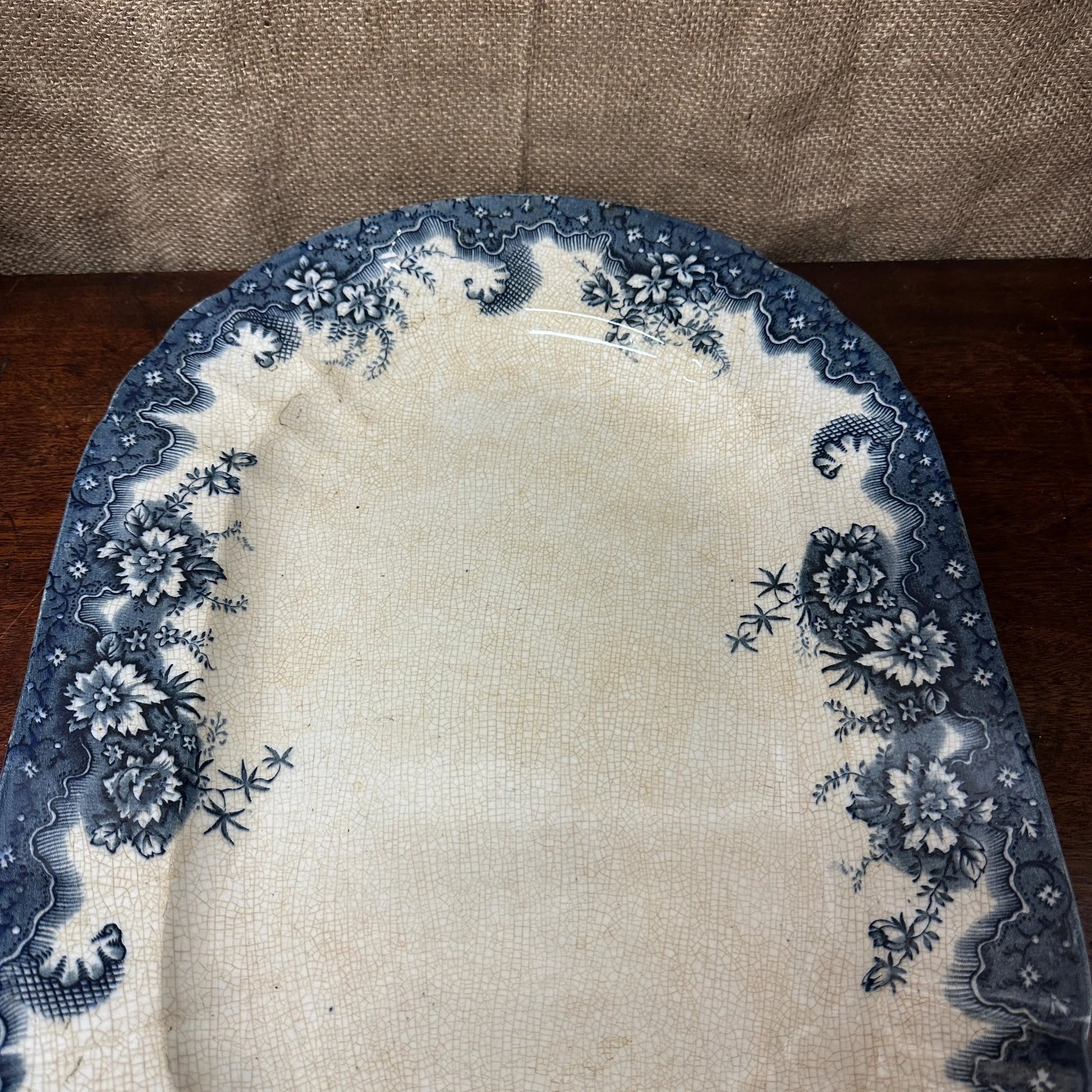 Victorian Flow Blue Platter The Blind Mole