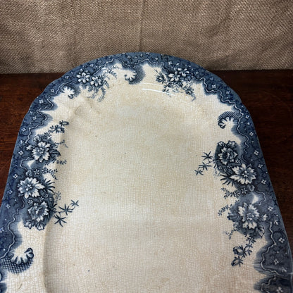 Victorian Flow Blue Platter The Blind Mole