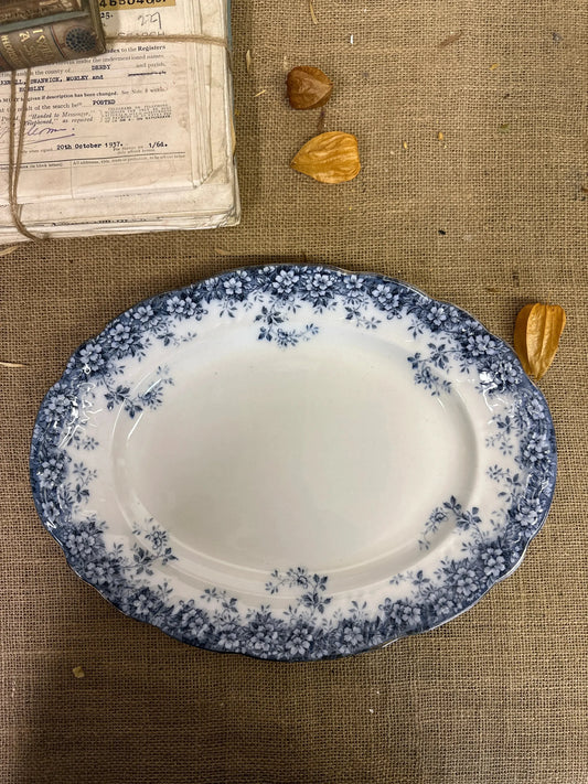 Victorian Booths Transferrer-ware Floral Serving Platter - The Blind Mole