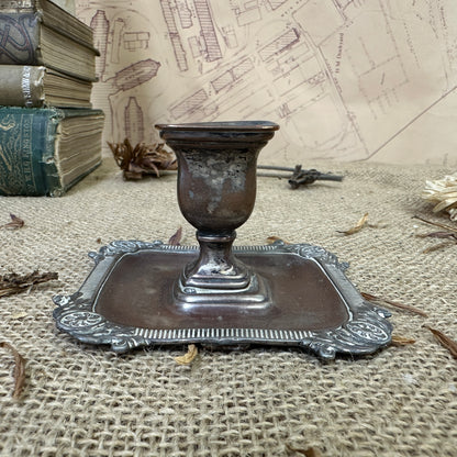 Square Antique Copper Candlestick