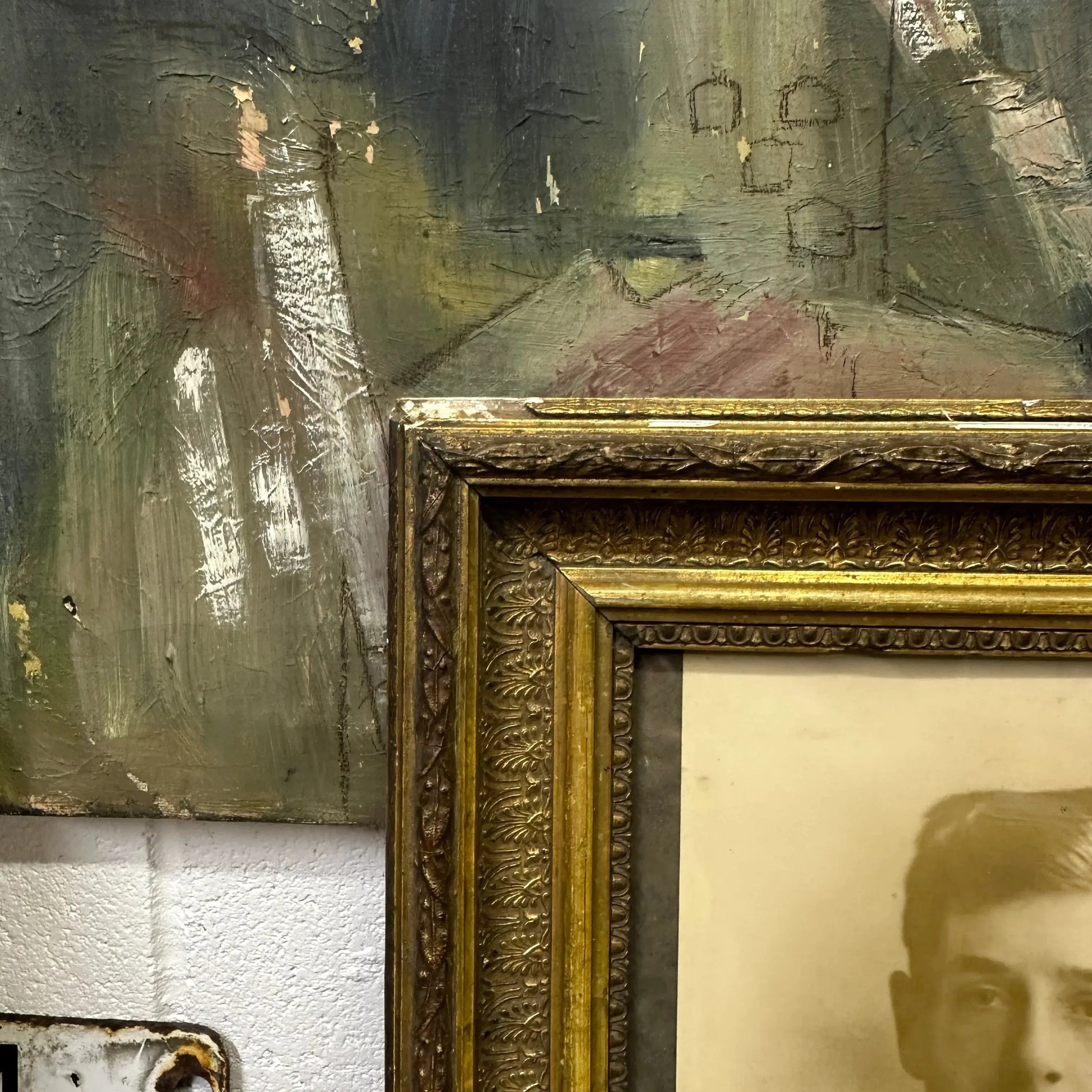 Gesso Framed Victorian Portrait - The Blind Mole