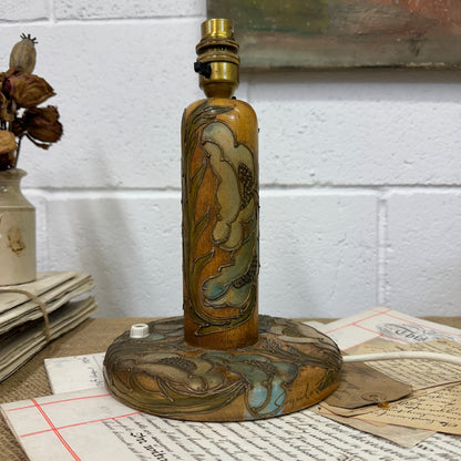 Art Nouveau Poker Work Table Lamp