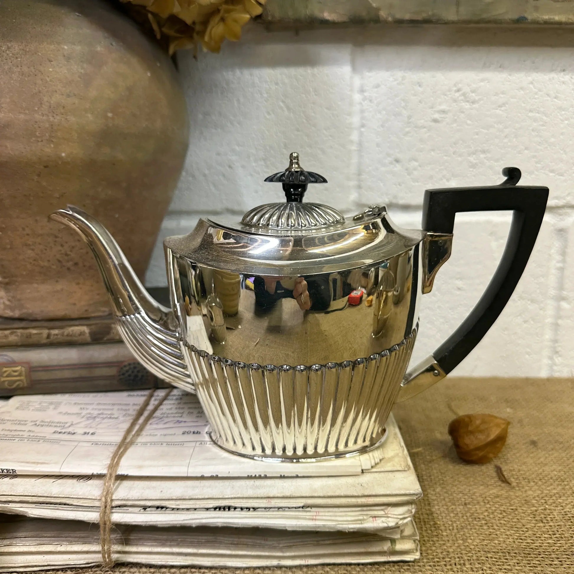 Queen Anne Style Victorian EPNS Tea-set - The Blind Mole