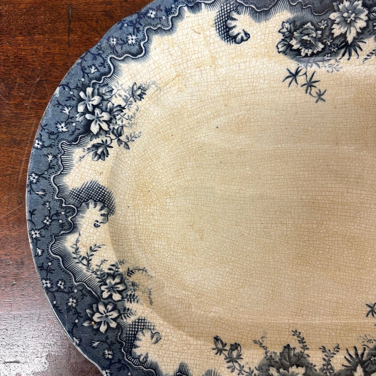 Victorian Flow Blue Platter The Blind Mole