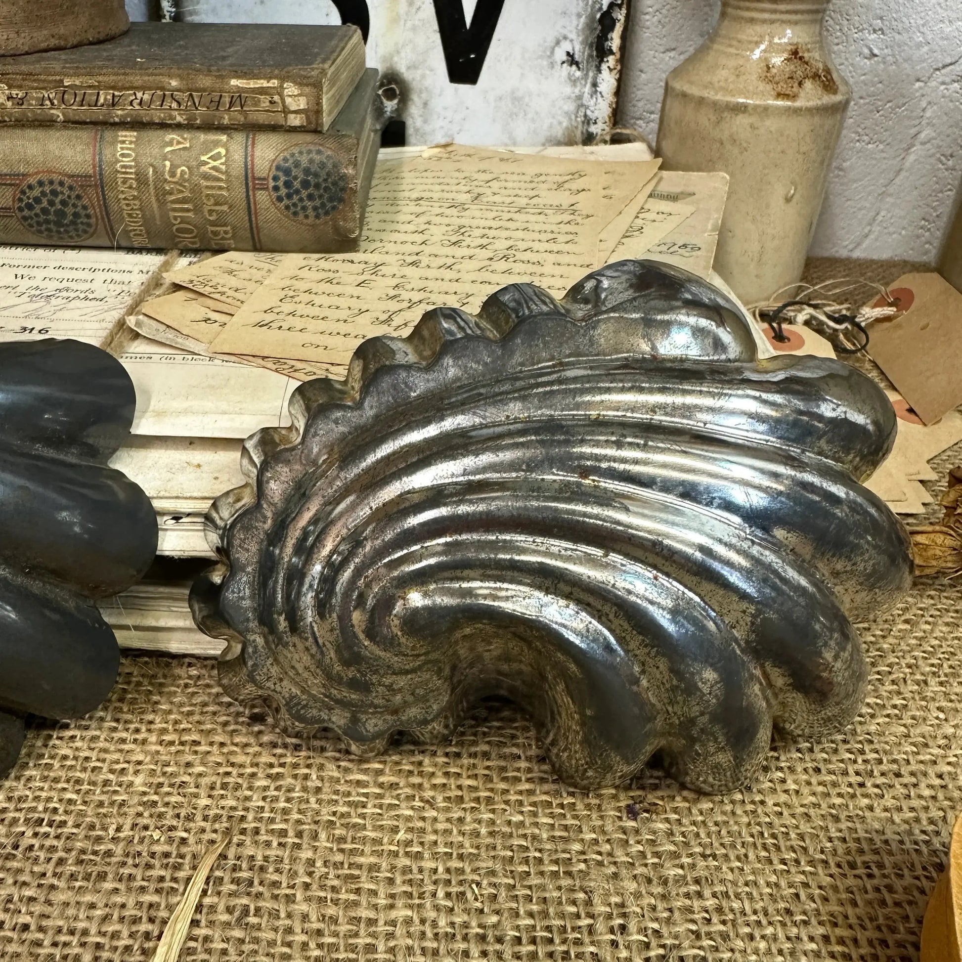Pair of Shell Baking Tins, Moulds - The Blind Mole