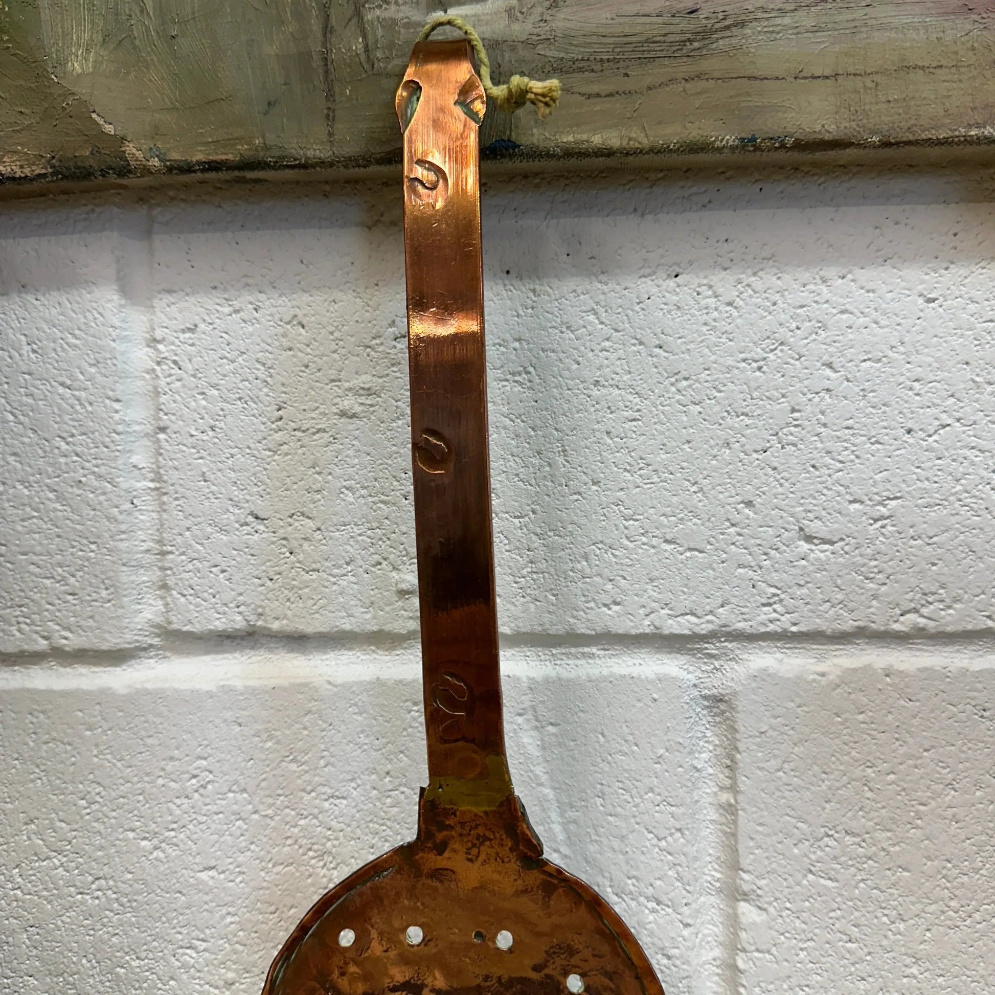Vintage Handmade Copper Skimmer Strainer - The Blind Mole