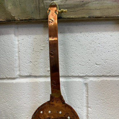 Vintage Handmade Copper Skimmer Strainer - The Blind Mole