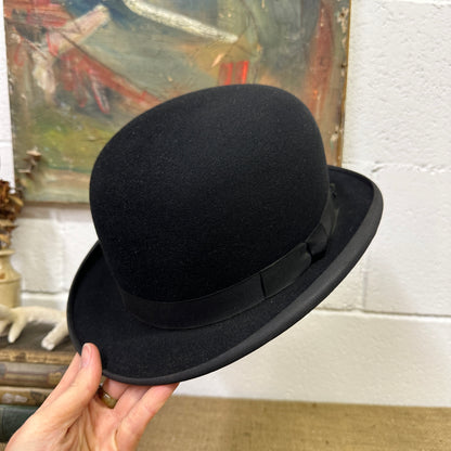 Antique Black Bowler Hat Battersby Co - The Blind Mole