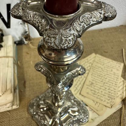 Square Silver Plated Candlestick