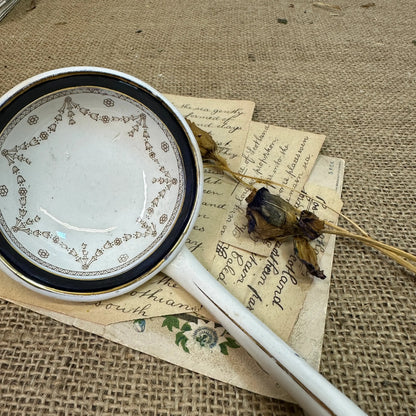 Victorian Ironstone Ceramic Serving Ladle, Spoon - The Blind Mole