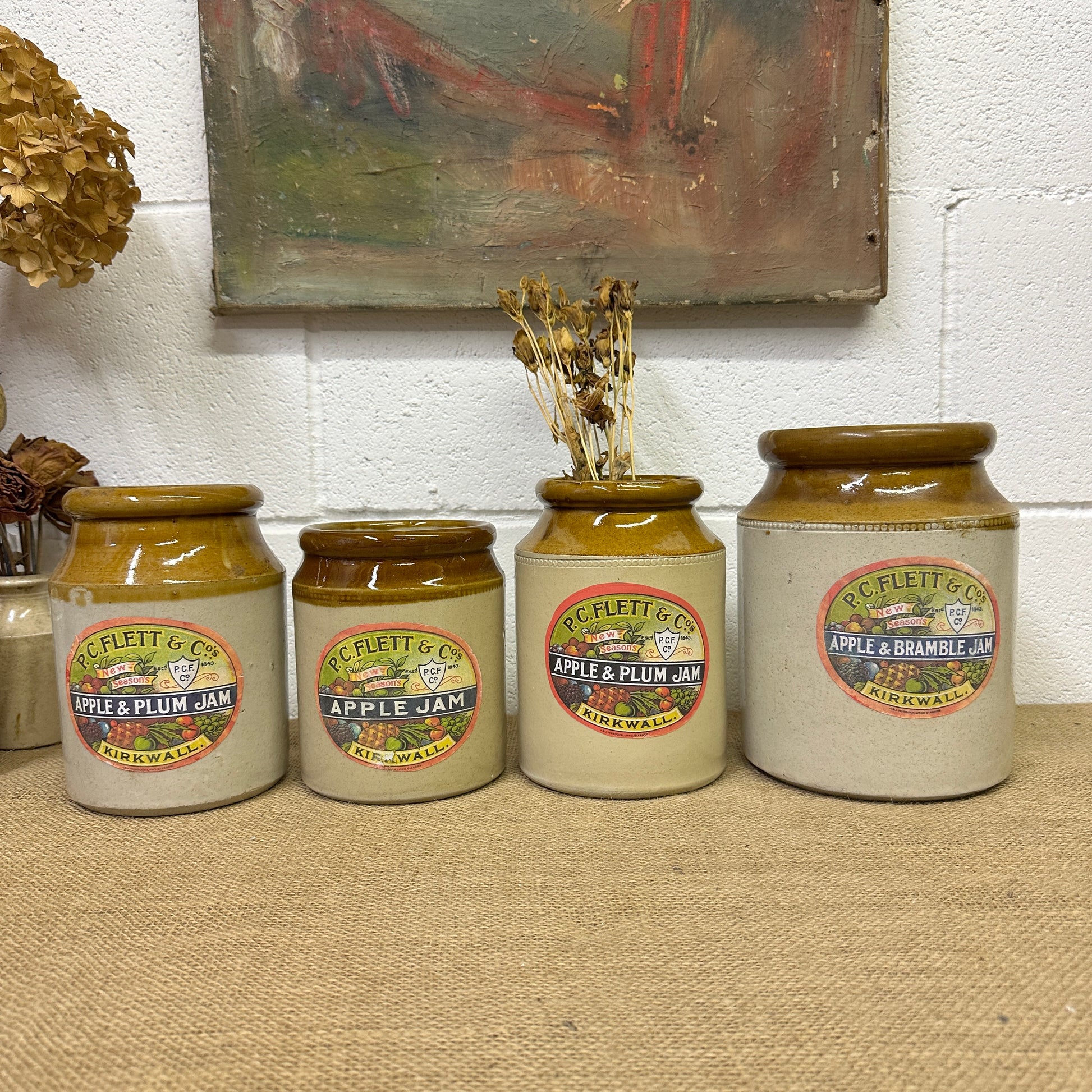 Large Stoneware Utensils Pot, Vase Labelled - The Blind Mole