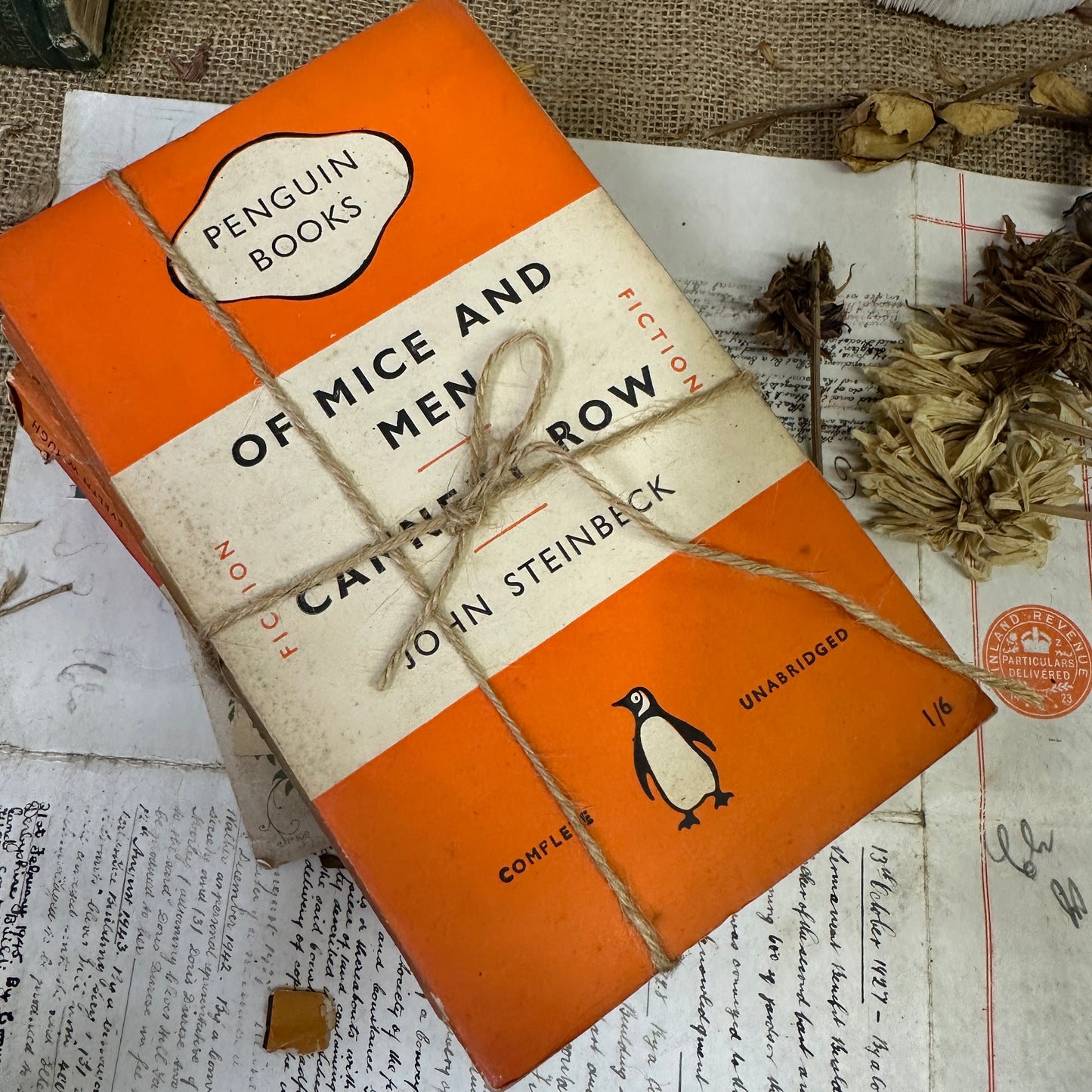 Orange Vintage Penguin Book Stacks