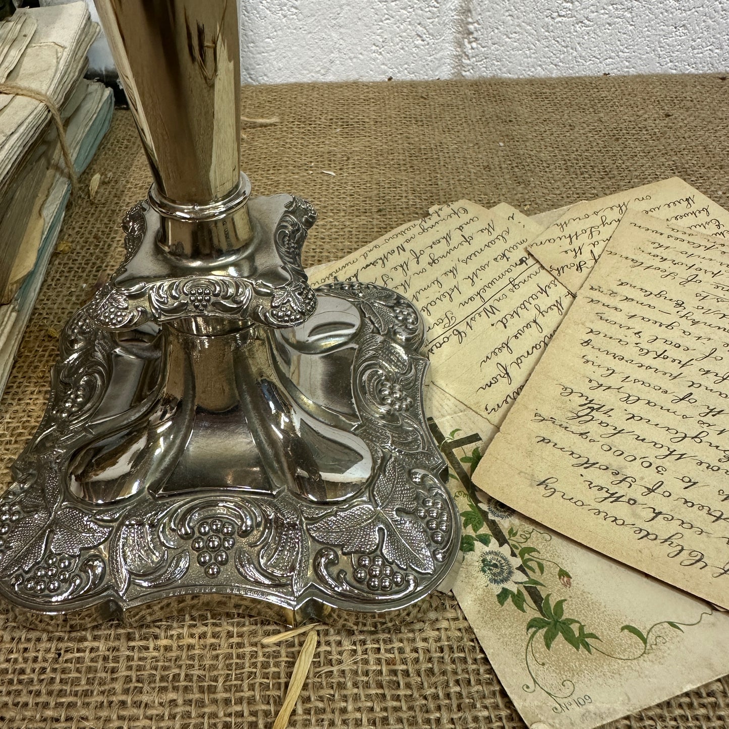 Square Silver Plated Candlestick